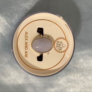 Alex and Ani blue Lace Agate ring.